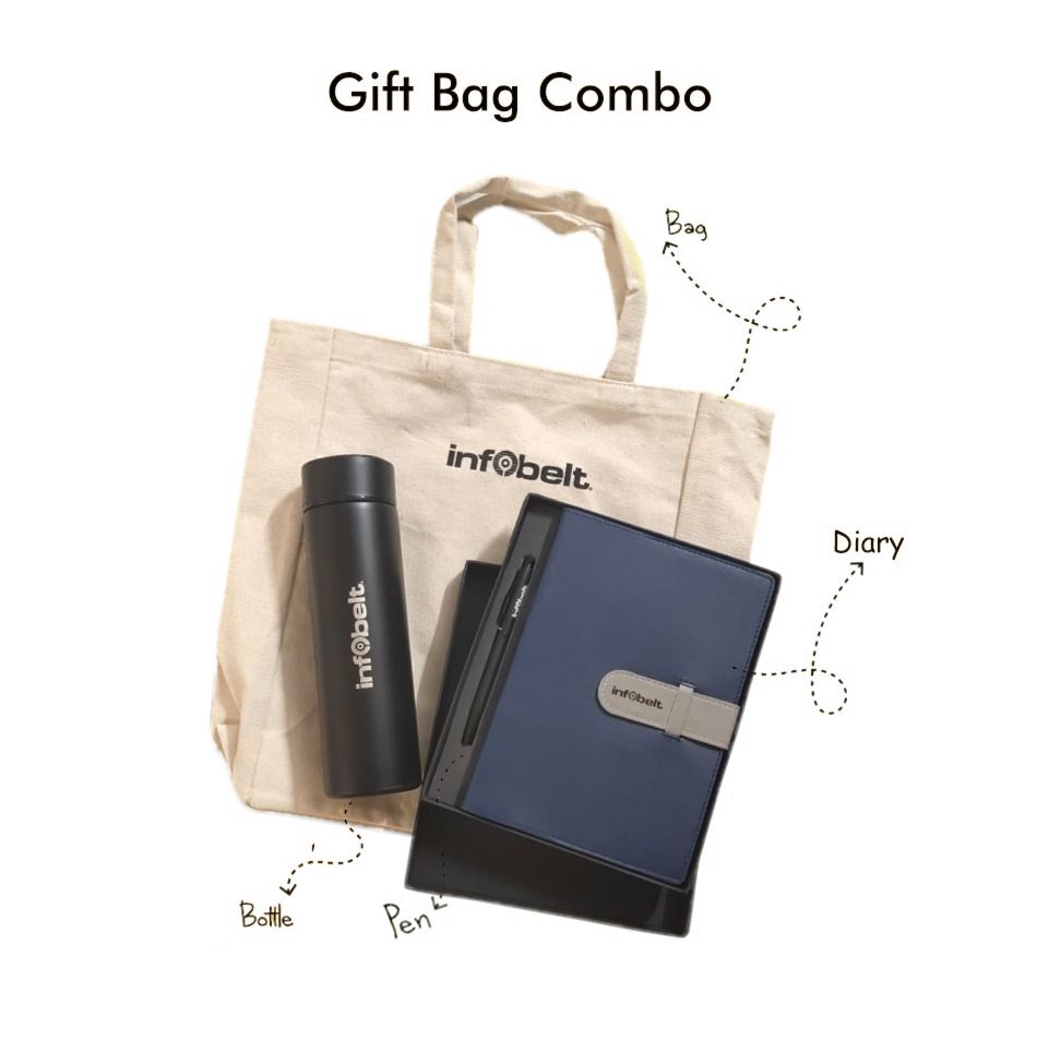 Tote, bottle and diary set